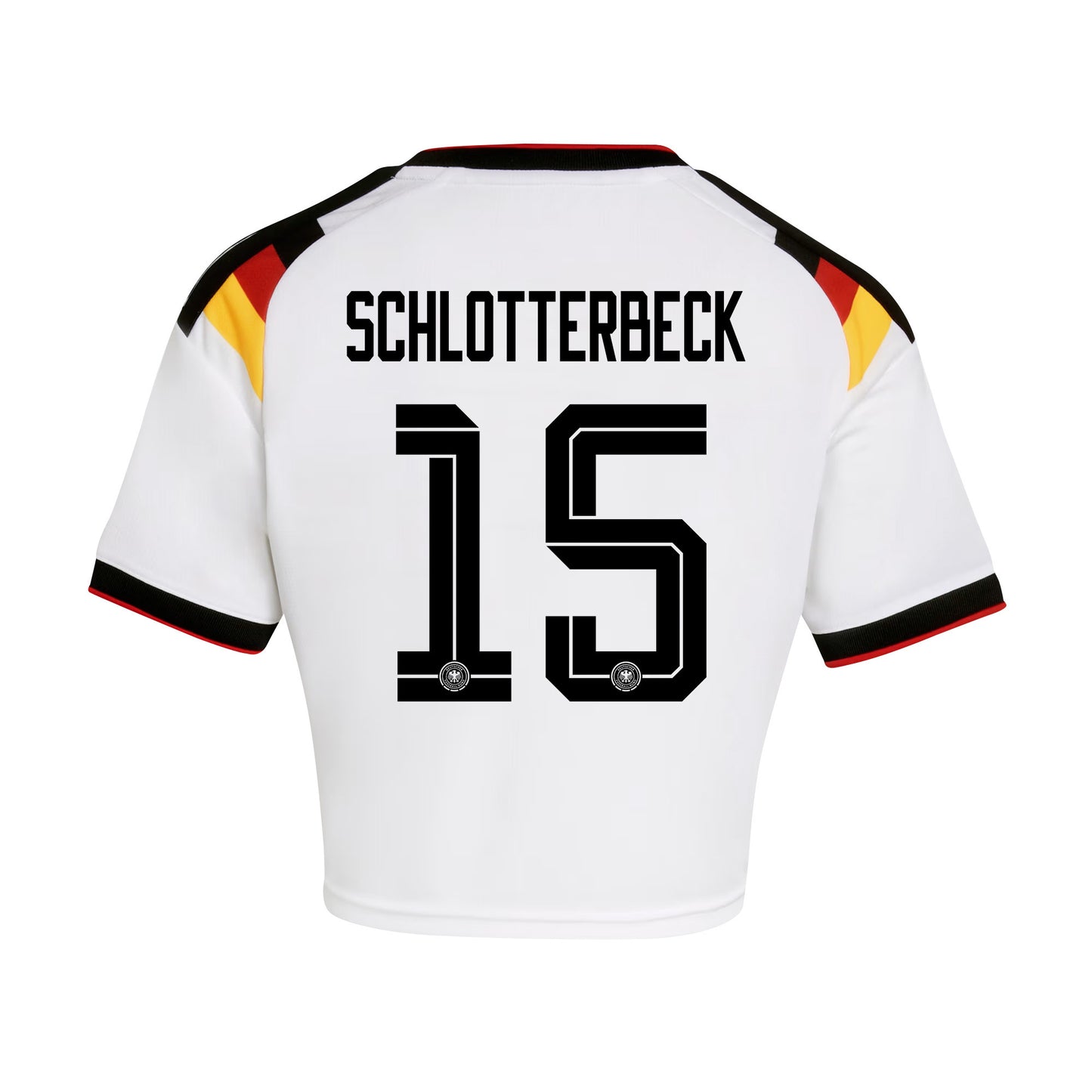 Nico Schlotterbeck 15 Germany 2026 Home Women's Cropped Jersey - White