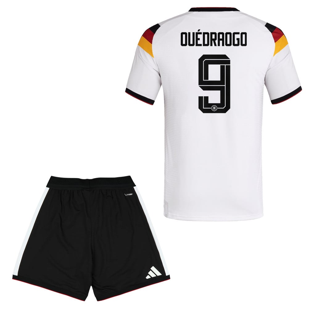 Assan Ouédraogo 9 Germany 2026 Home Men Jersey & Shorts Set – White