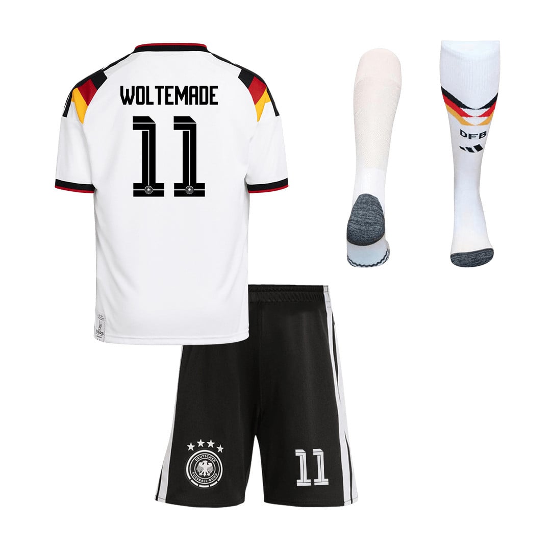 Nick Woltemade 11 Germany 2026 Home Men Kit Set – White