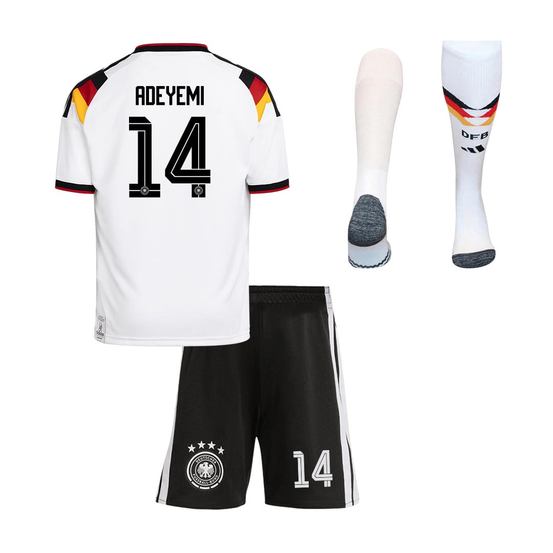 Karim Adeyemi 14 Germany 2026 Home Men Kit Set – White