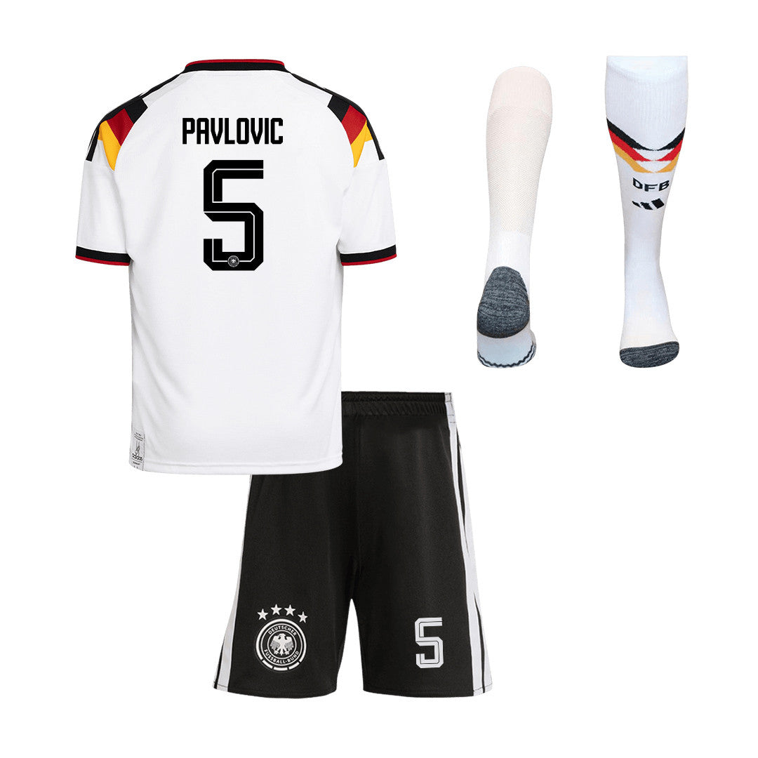 Aleksandar Pavlović 5 Germany 2026 Home Men Kit Set – White