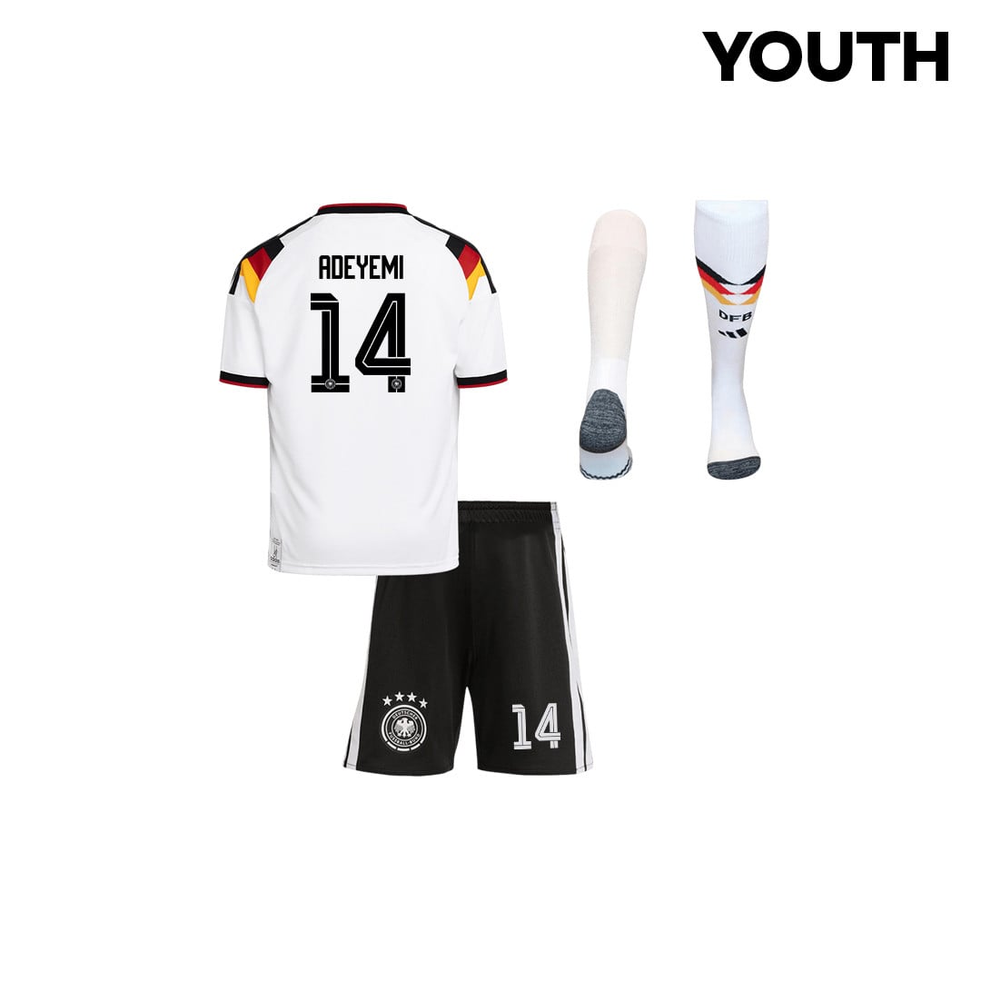 Karim Adeyemi 14 Germany 2026 YOUTH Home Kit Set – White