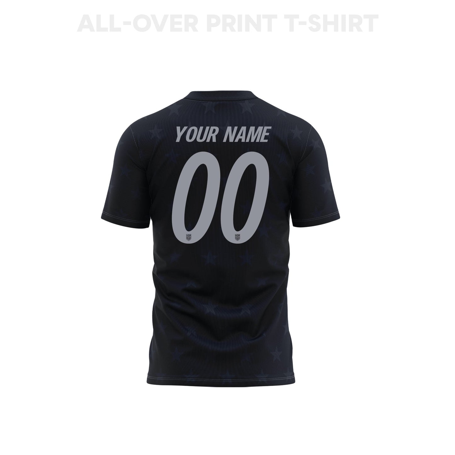 USMNT 2026 Youth Away 3D T-shirt Fully Printed – Personalized – Black