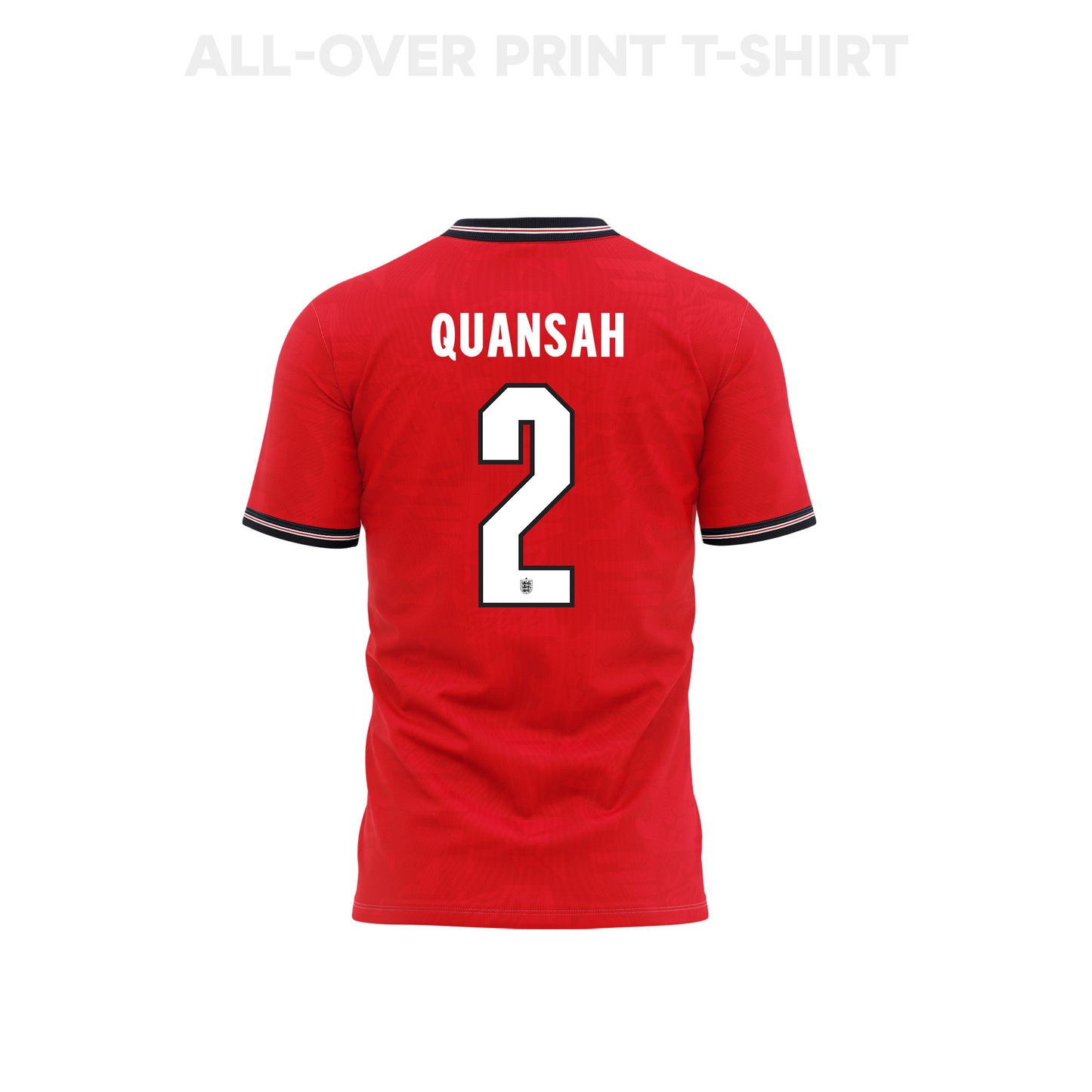 Jarell Quansah 2 Youth England 2026 Away 3D T-shirt Fully Printed – Red