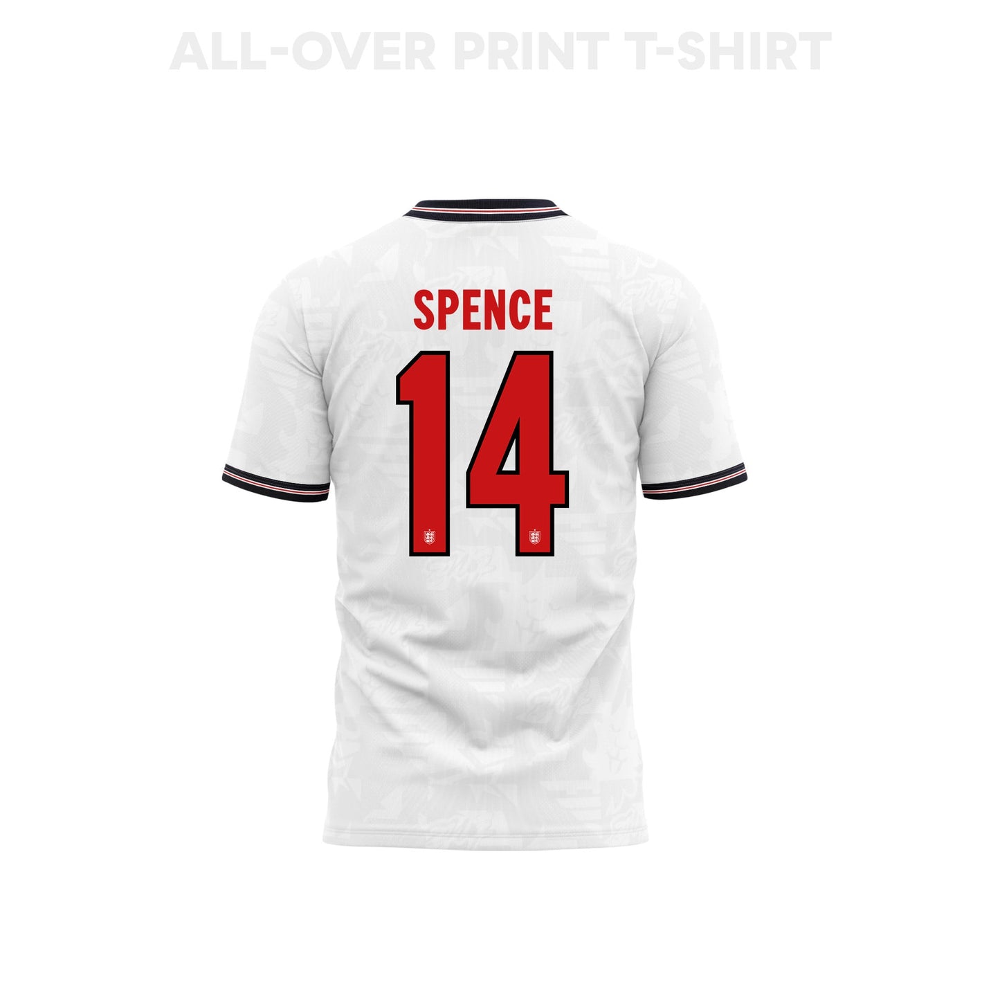 Djed Spence 14 Youth England 2026 Home 3D T-shirt Fully Printed – White