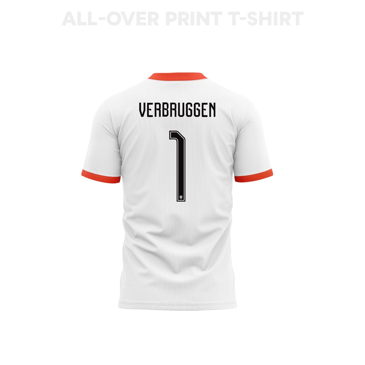 Bart Verbruggen 1 Netherlands 2026 Away 3D T-Shirt Fully Printed – Unisex, White