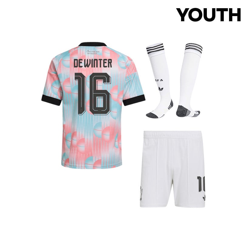 Koni De Winter 16 Belgium 2026 YOUTH Away Kit Set – Light Blue
