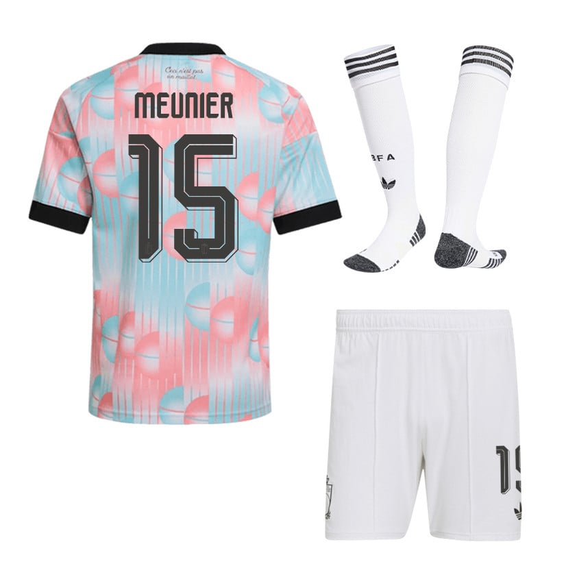 Thomas Meunier 15 Belgium 2026 Away Men Kit Set – Light Blue