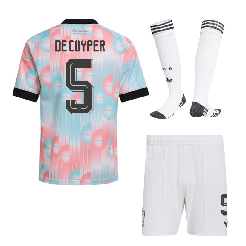 Maxim De Cuyper 5 Belgium 2026 Away Men Kit Set – Light Blue