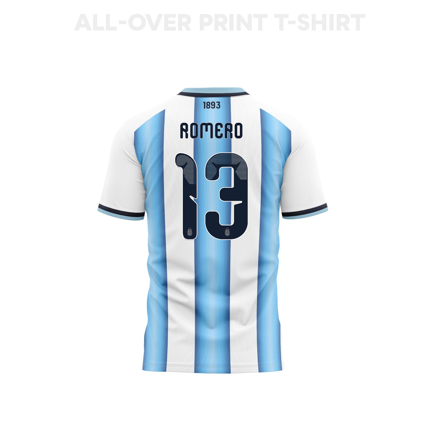 Cristian Romero 13 Argentina 2026 Home 3D T-Shirt Fully Printed – Unisex, White