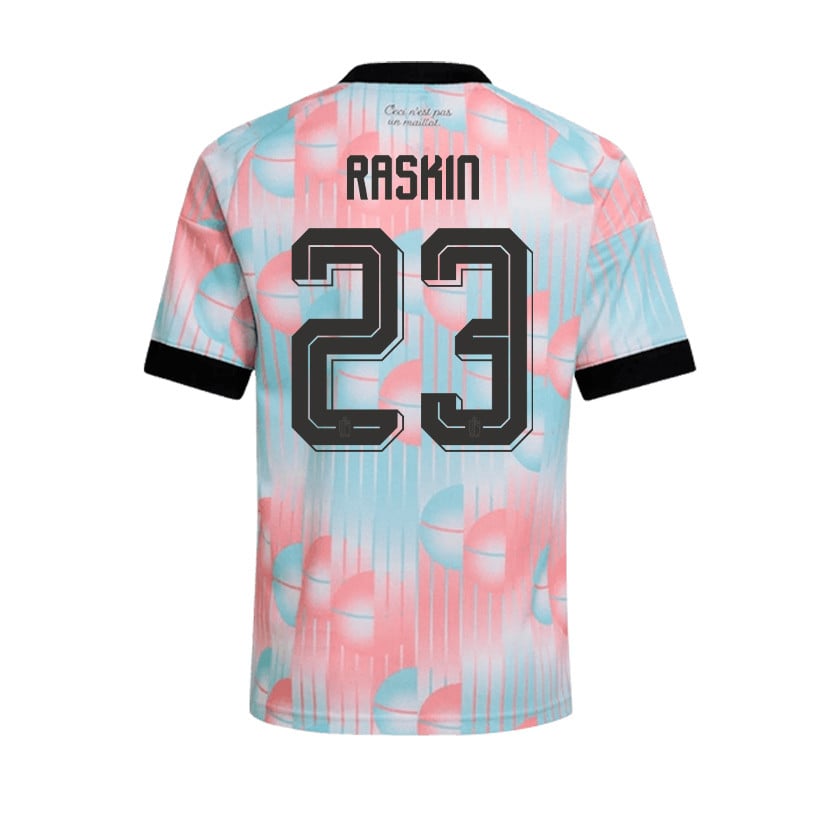 Nicolas Raskin 23 Belgium 2026 YOUTH Away Jersey & Shorts Set - Light Blue