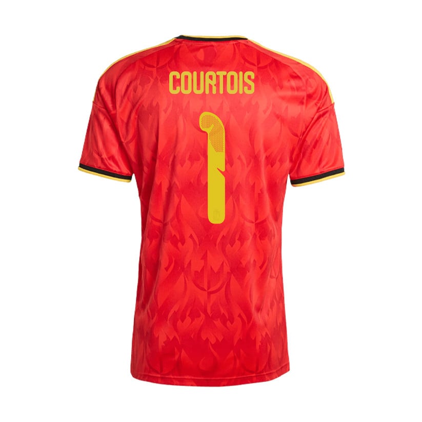 Thibaut Courtois 1 Belgium 2026 Home Men Jersey & Shorts Set – Red/Black