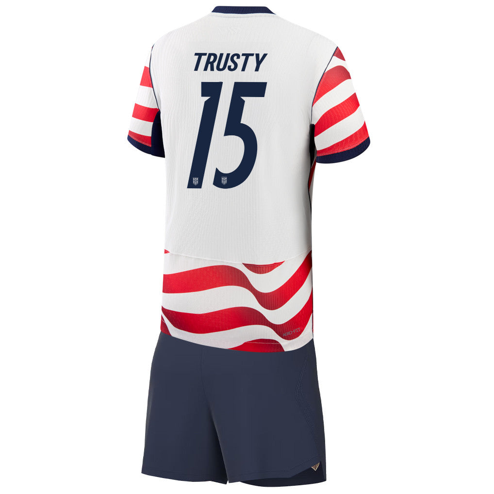 Auston Trusty 15 USMNT 2026 YOUTH Home Jersey & Shorts Set
