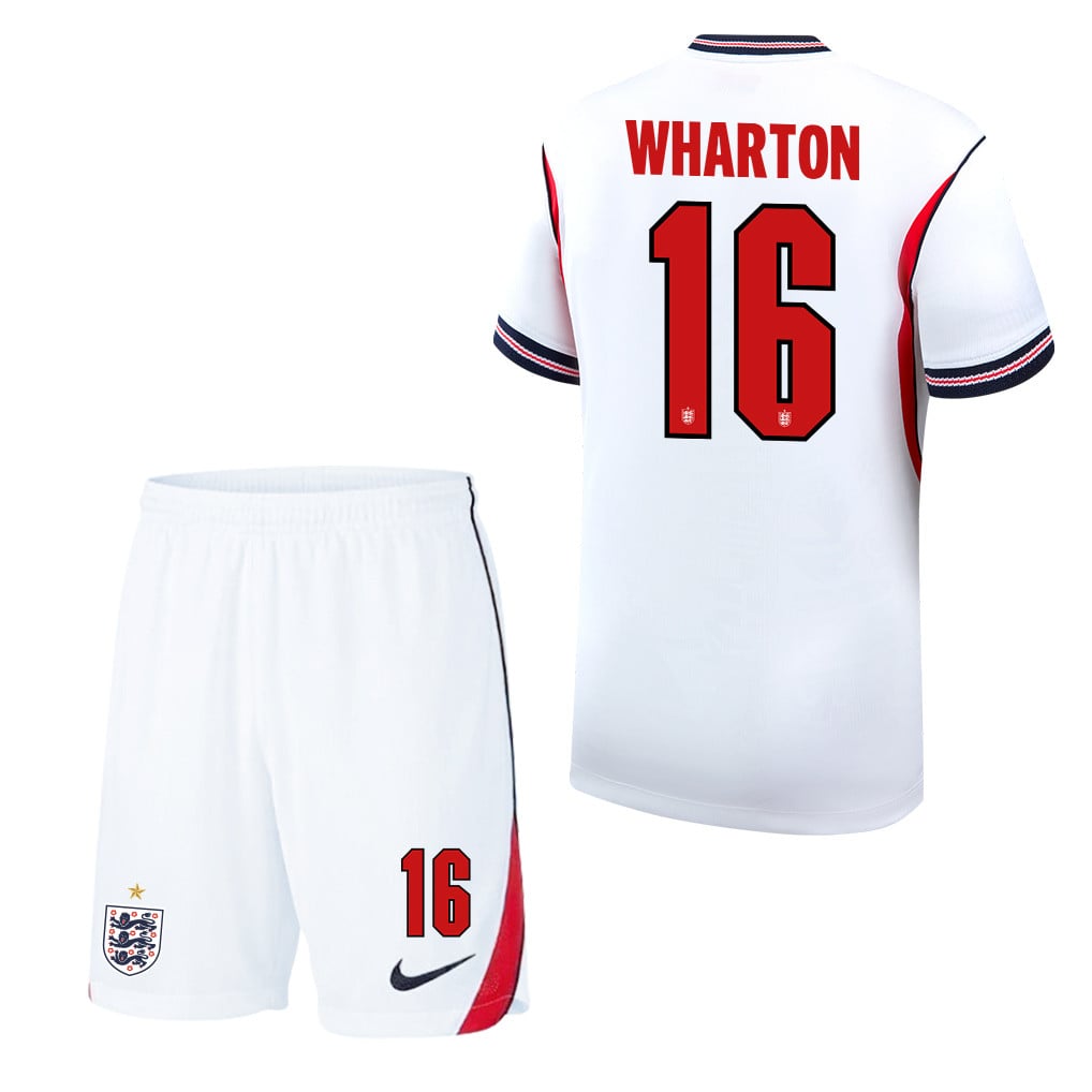 Adam Wharton 16 England 2026 Home Men Jersey & Shorts Set – White