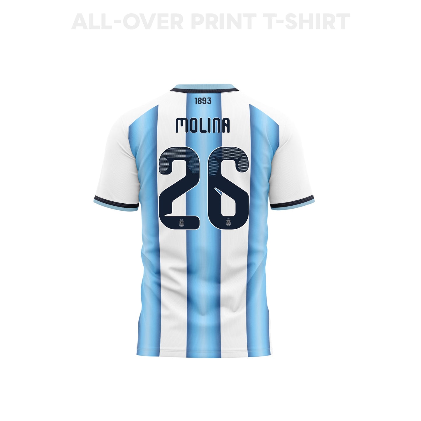 Nahuel Molina 26 Youth Argentina 2026 Home 3D T-shirt Fully Printed – White