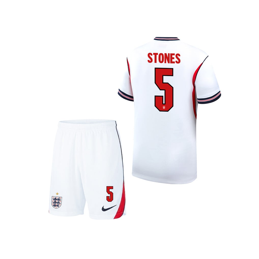 John Stones 5 England 2026 YOUTH Home Jersey & Shorts Set - White