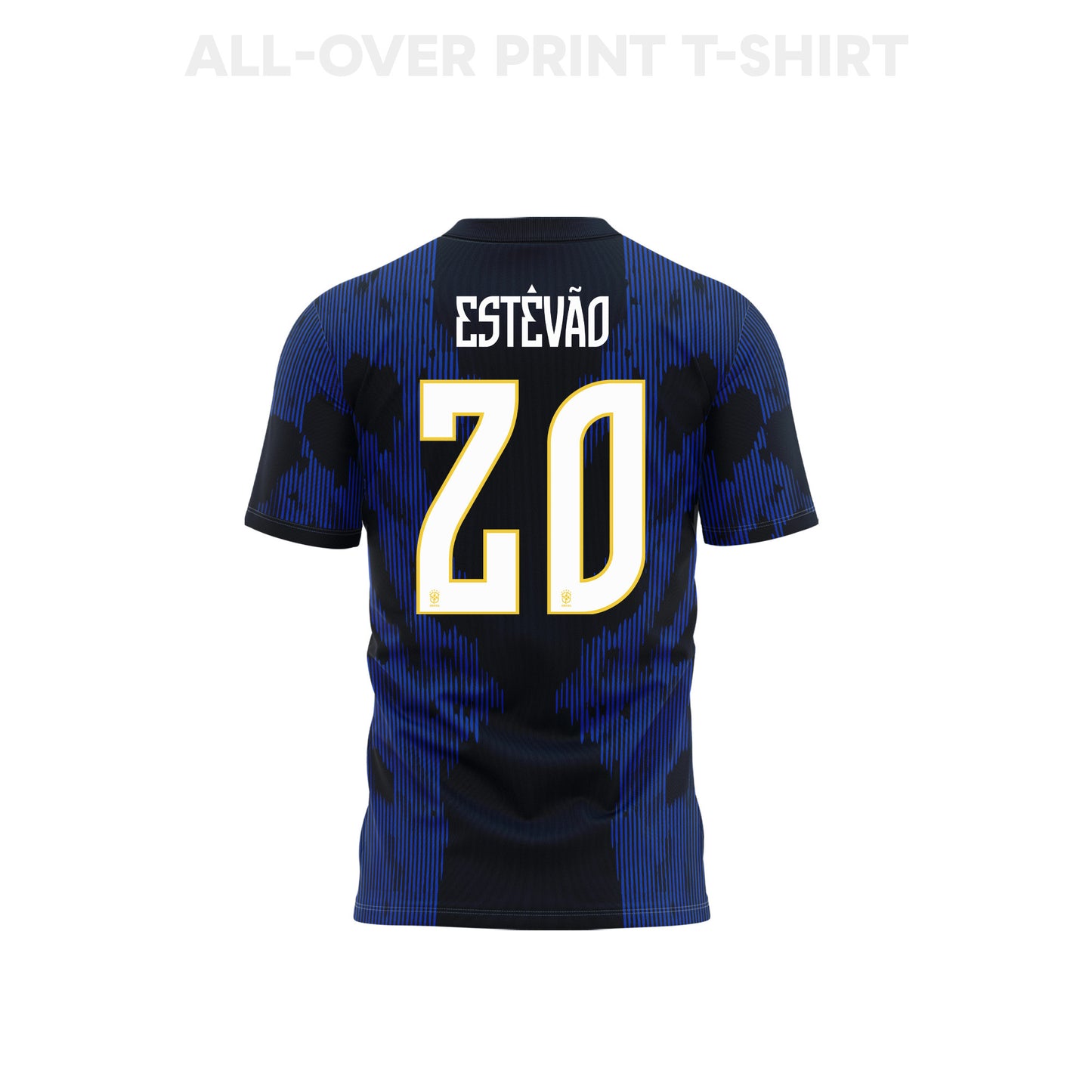 Estêvão 20 Brazil 2026 Away 3D T-Shirt Fully Printed – Unisex, Blue