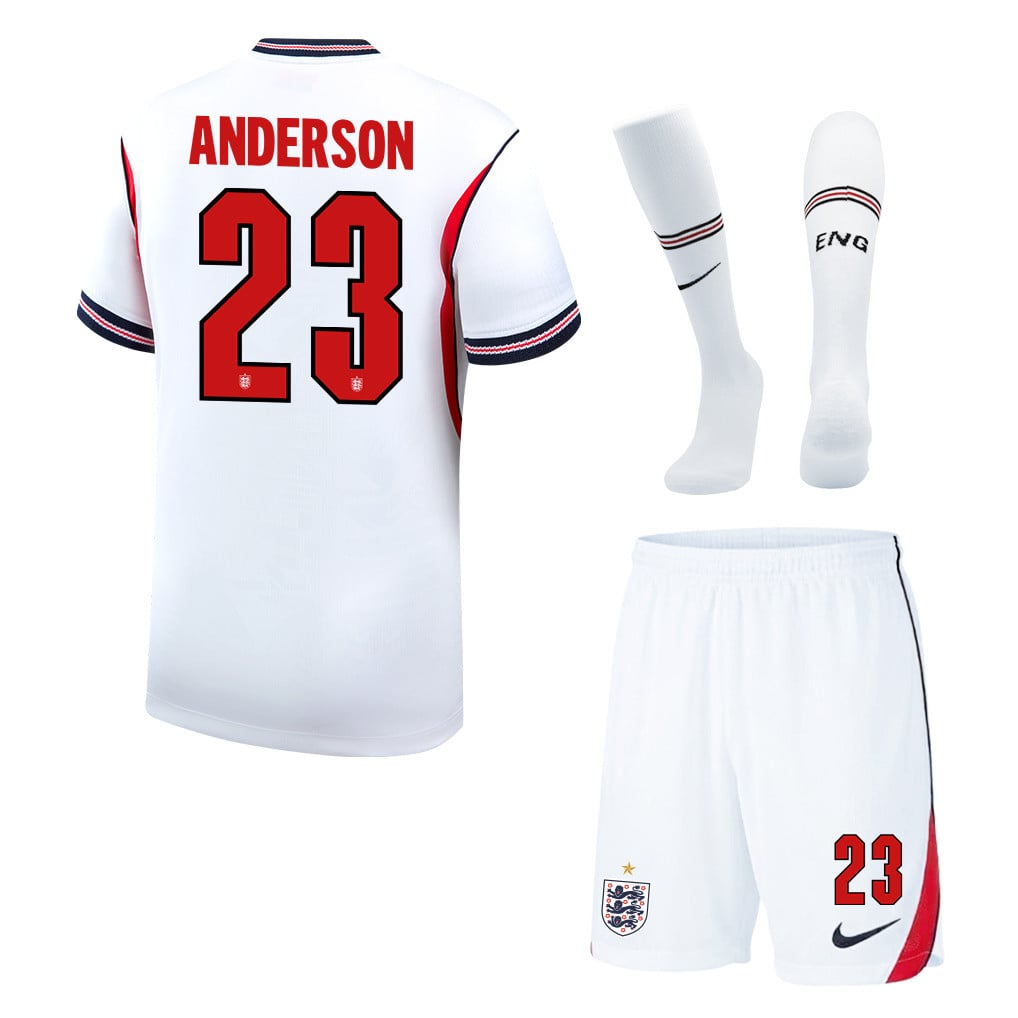 Elliot Anderson 23 England 2026 Home Men Kit Set – White