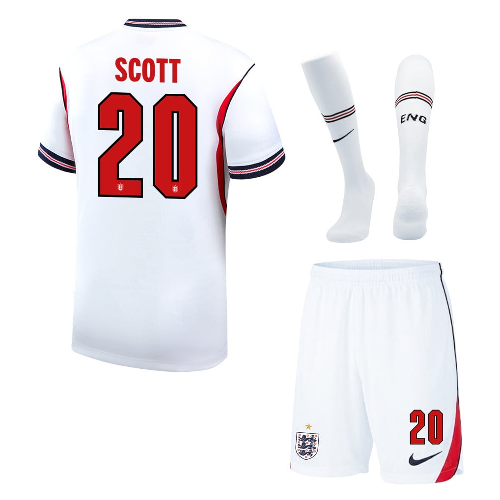 Alex Scott 20 England 2026 Home Men Kit Set – White