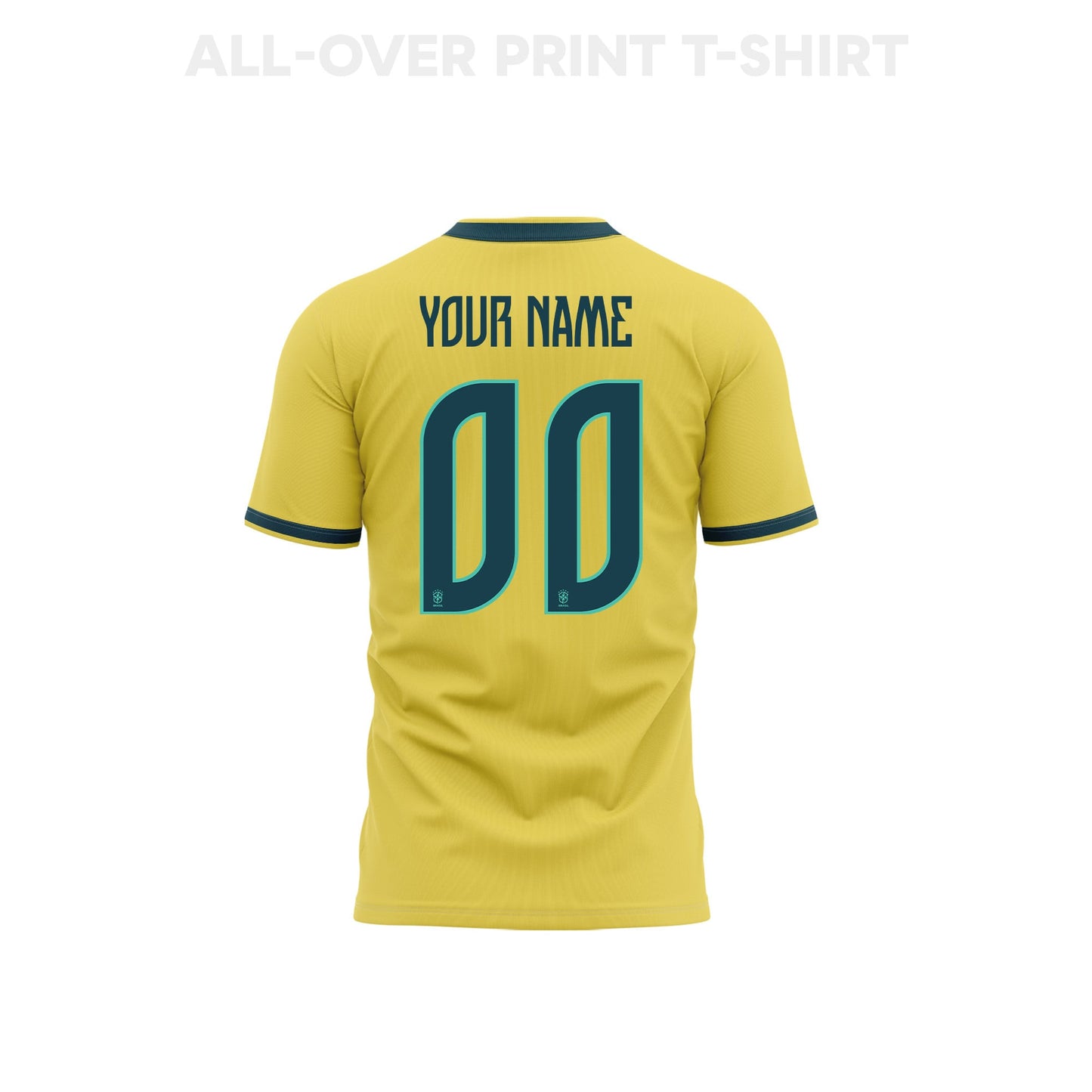 Brazil 2026 Home 3D T-Shirt Fully Printed – Personalized – Unisex, Yellow