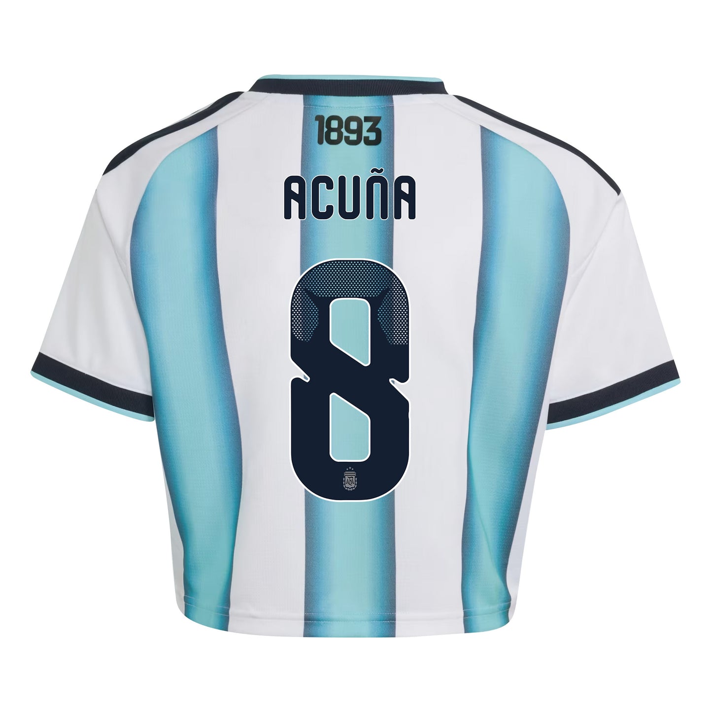 Marcos Acuña 8 Argentina 2026 Home Women's Cropped Jersey - White