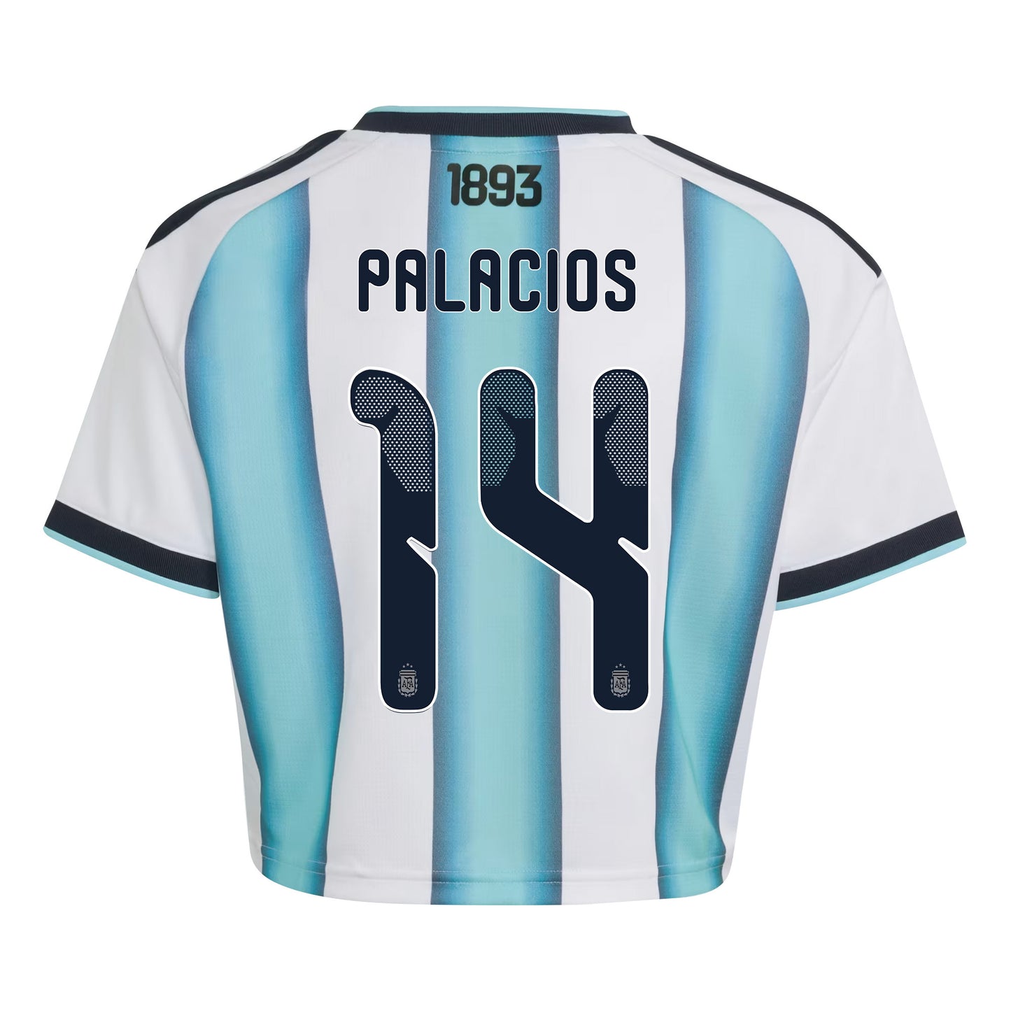 Exequiel Palacios 14 Argentina 2026 Home Women's Cropped Jersey - White