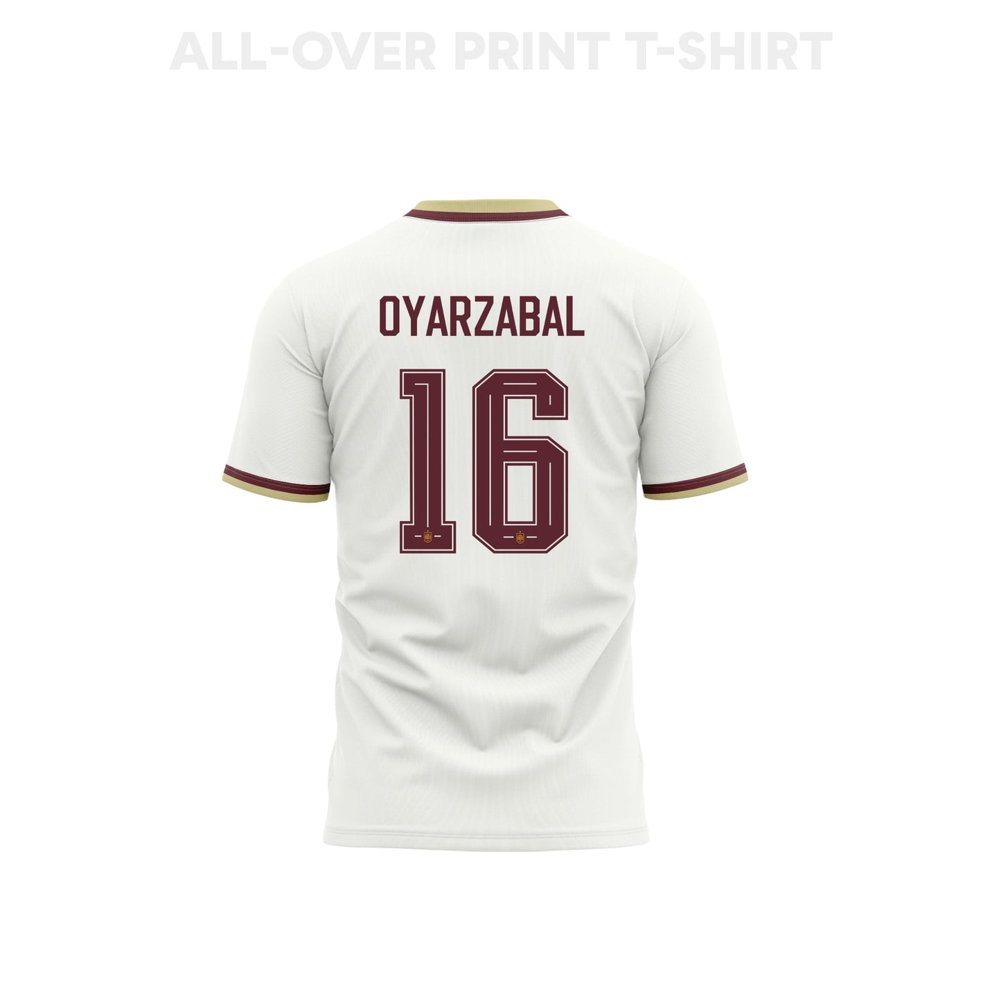 Mikel Oyarzabal 16 Youth Spain 2026 Away 3D T-shirt Fully Printed – White