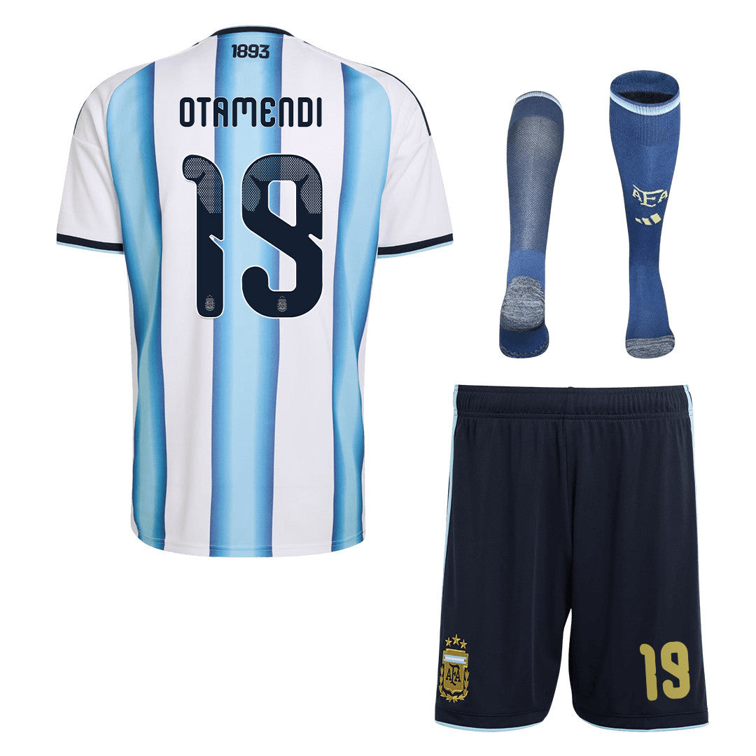 Nicolás Otamendi 19 Argentina 2026 Home Men Kit Set – White