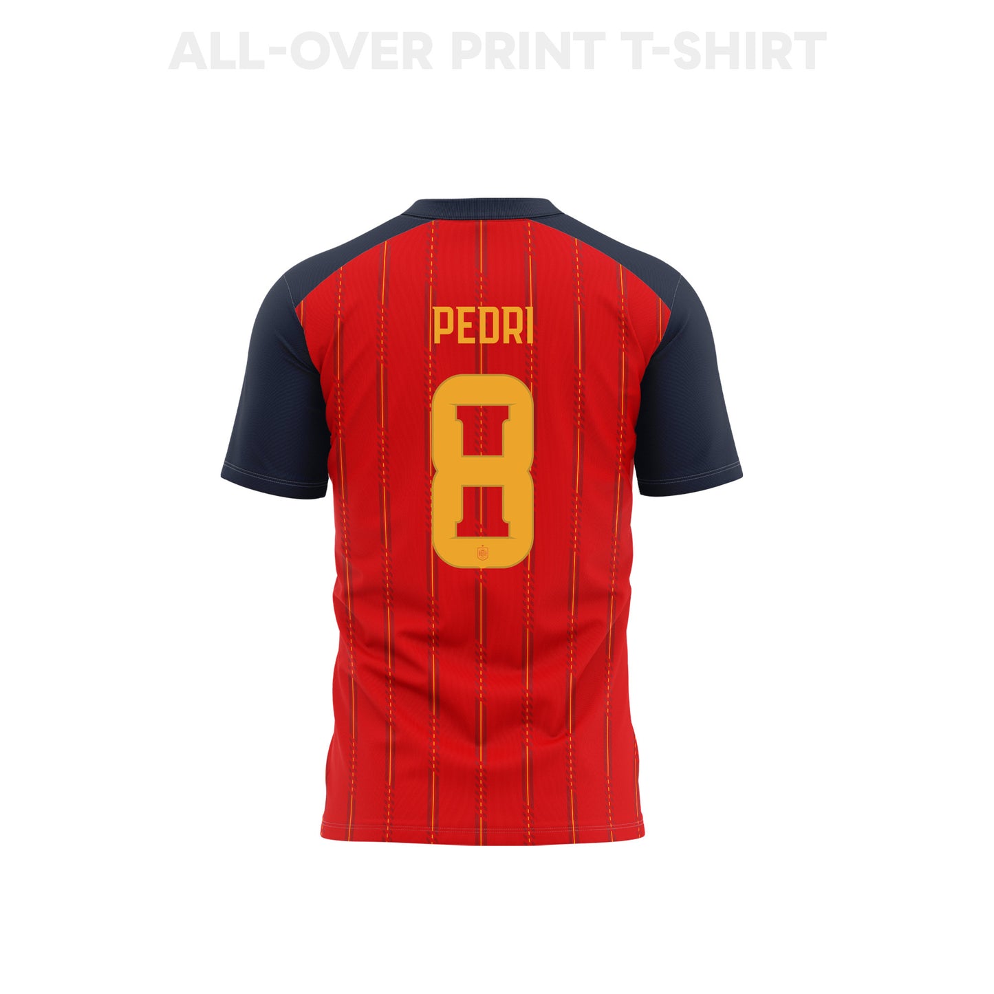 Pedri 8 Youth Spain 2026 Home 3D T-shirt Fully Printed – Red