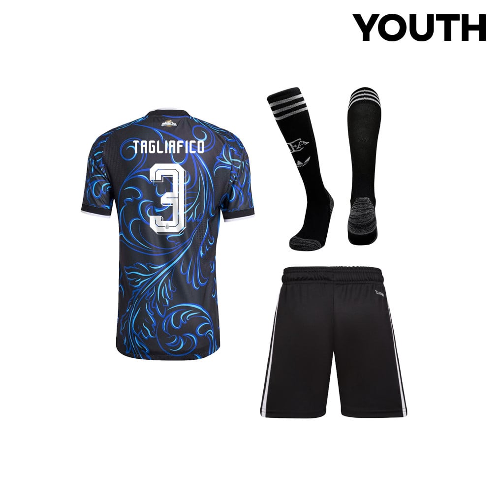 Nicolás Tagliafico 3 Argentina 2026 YOUTH Away Kit Set – Black