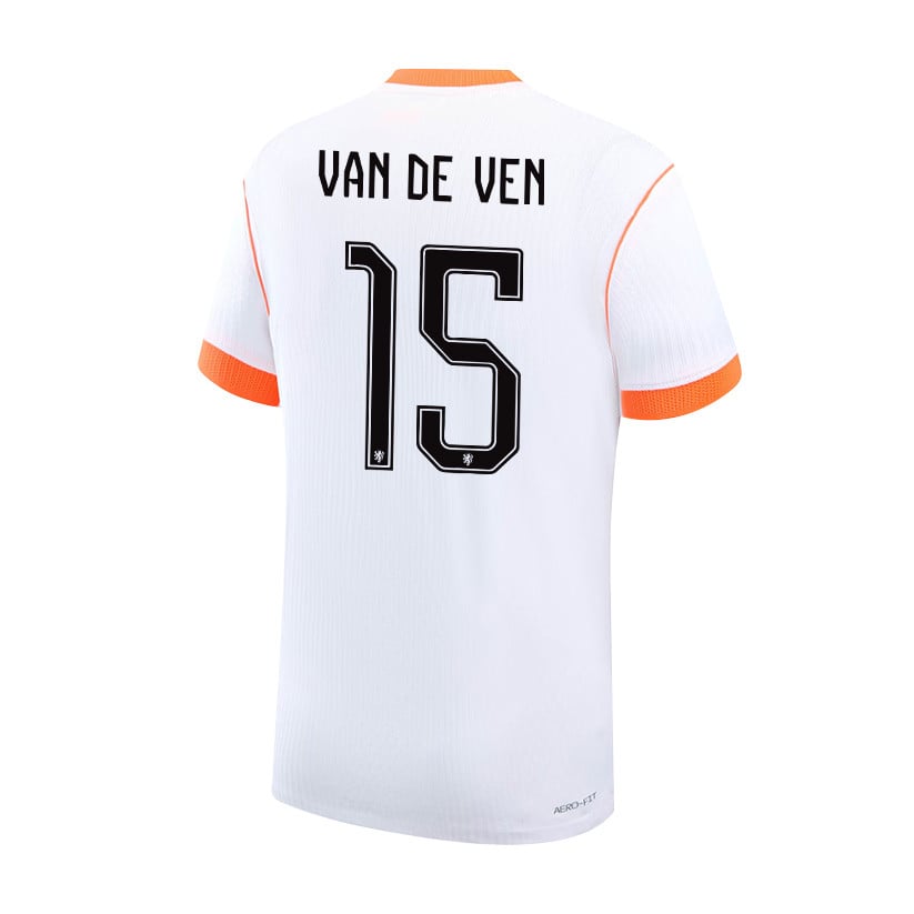Micky van de Ven 15 Netherlands 2026 YOUTH Away Jersey & Shorts Set - White