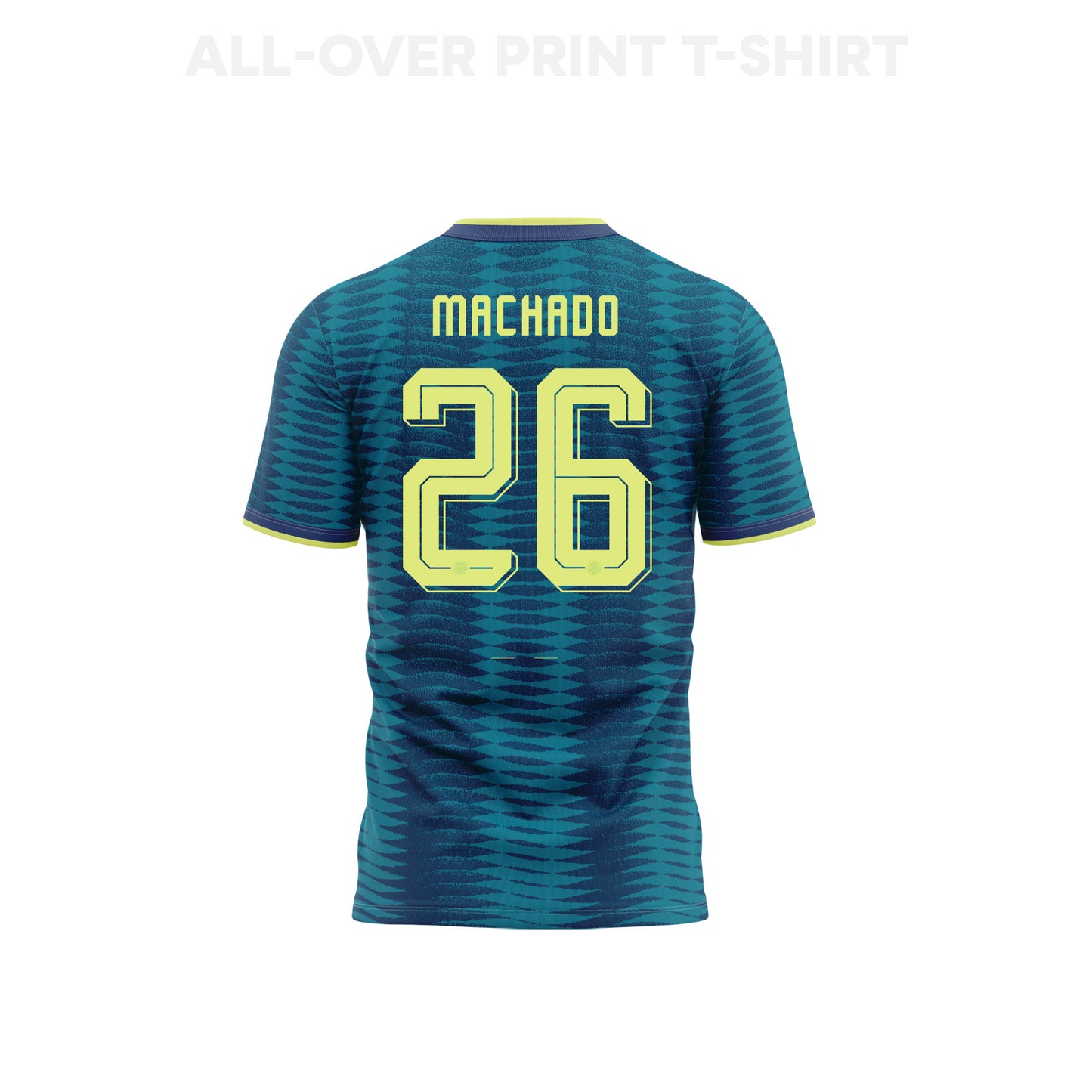 Deiver Machado 26 Colombia 2026 Away 3D T-Shirt Fully Printed – Unisex, Turquoise
