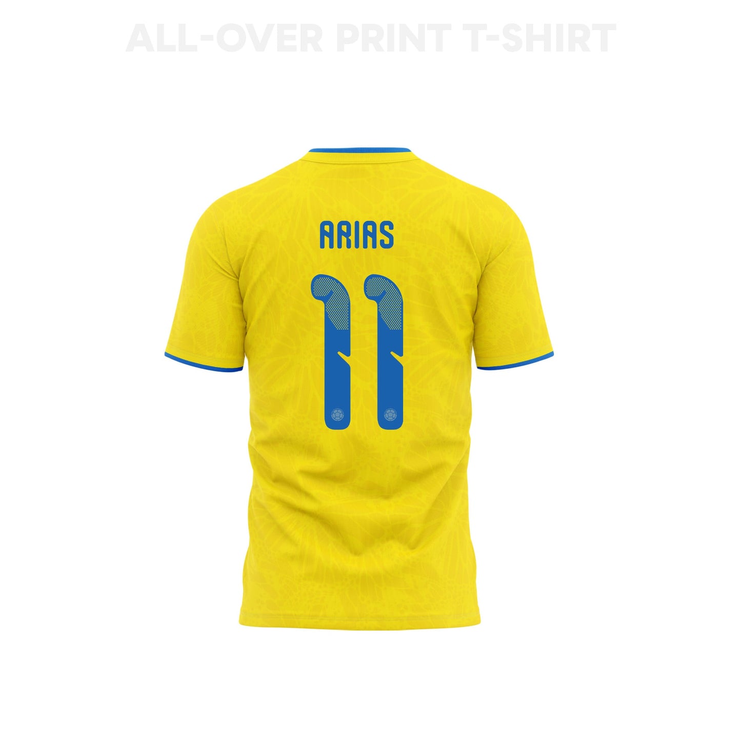 Jhon Arias 11 Youth Colombia 2026 Home 3D T-shirt Fully Printed – Yellow