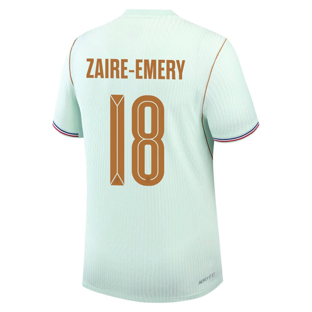 Warren Zaïre-Emery 18 France 2026 Away Men Jersey & Shorts Set – Green