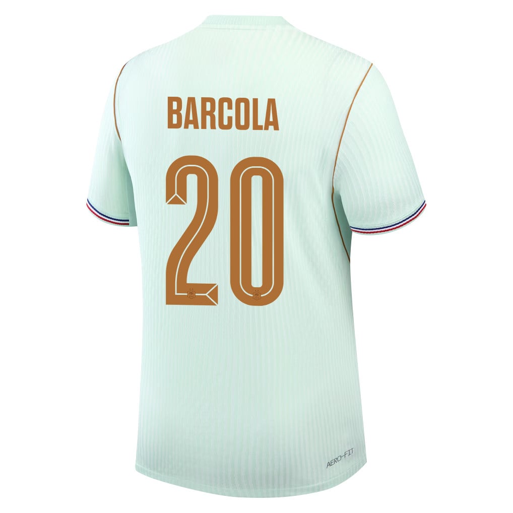 Bradley Barcola 20 France 2026 Away Men Jersey & Shorts Set – Green