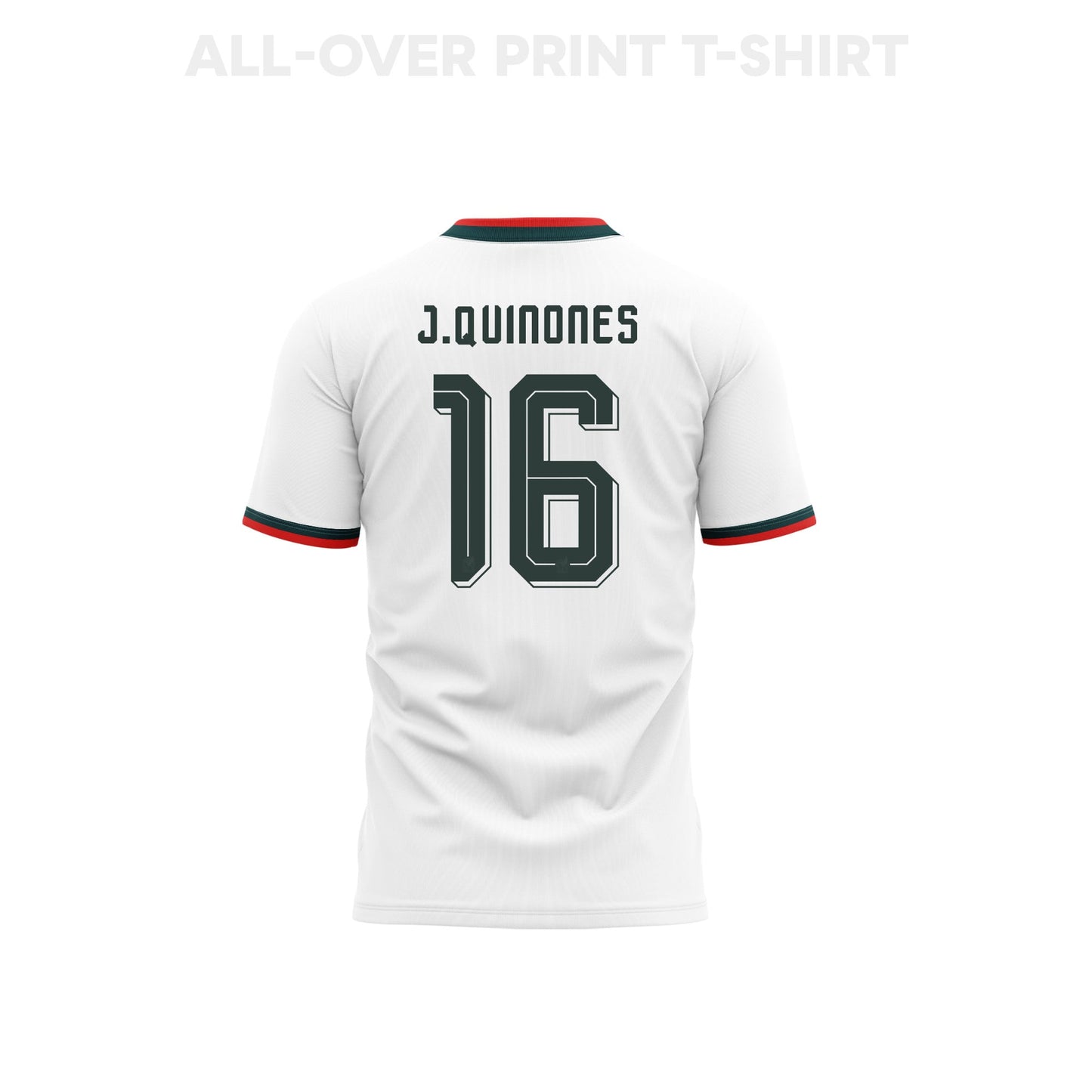 Julián Quiñones 16 Mexico 2026 Away 3D T-Shirt Fully Printed – Unisex, White