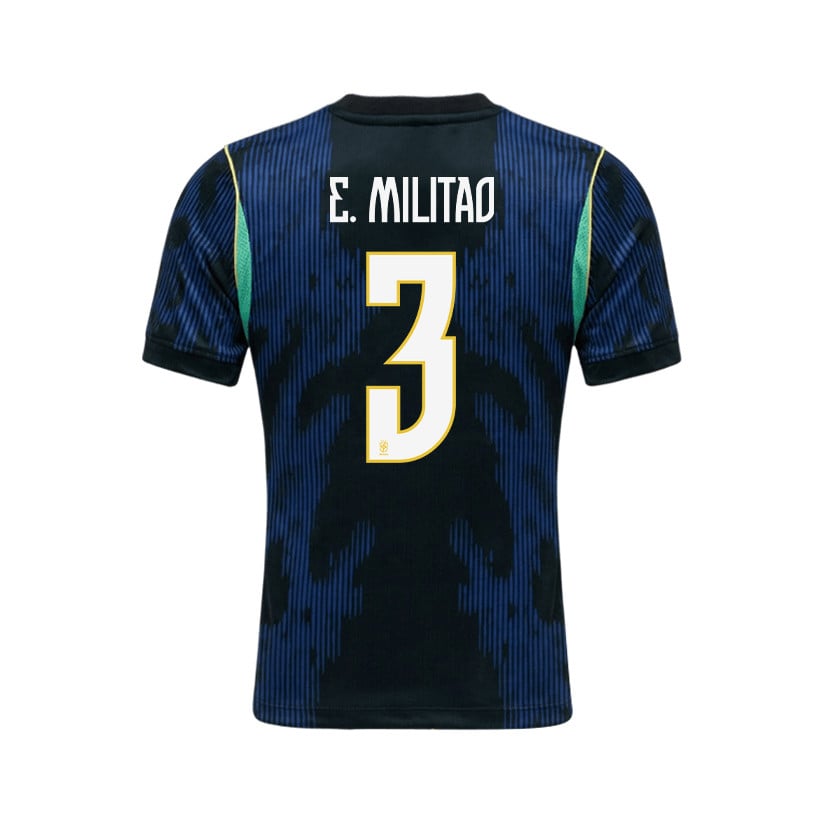 Éder Militão 3 Brazil 2026 Away Men Jersey & Shorts Set – Blue
