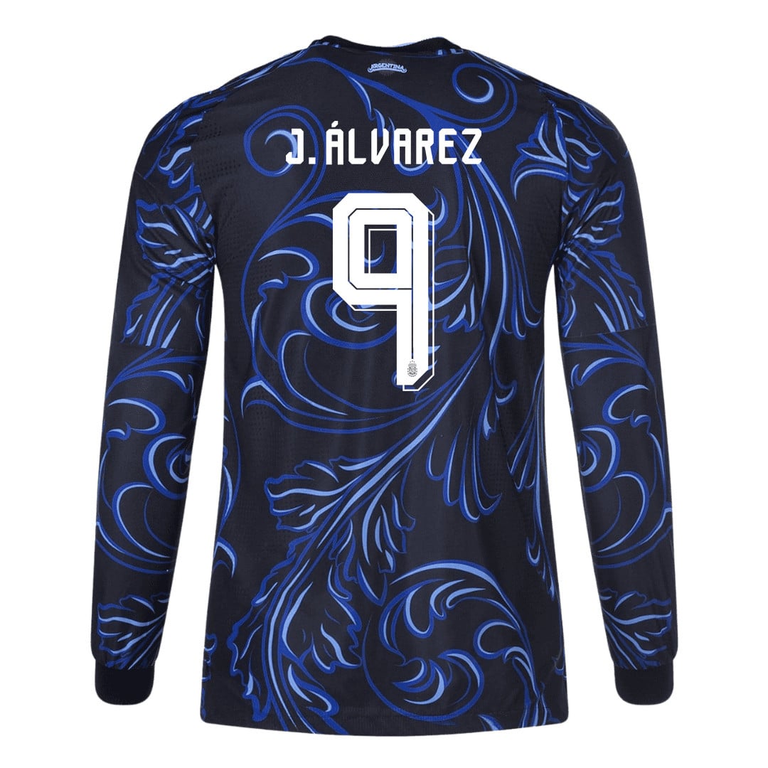 Julián Álvarez 9 Argentina 2026 Away Long Sleeve Jersey - Black