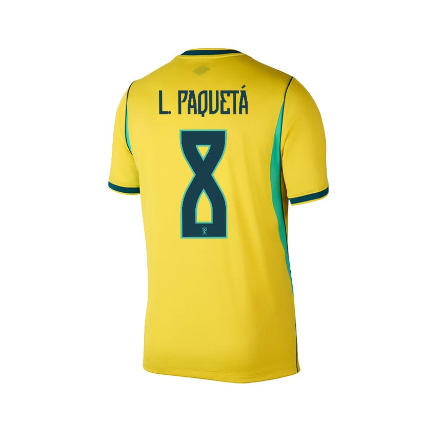 Lucas Paquetá 8 Brazil 2026 Home Men Jersey & Shorts Set – Yellow