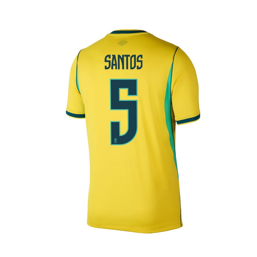 Andrey Santos 5 Brazil 2026 Home Men Jersey & Shorts Set – Yellow