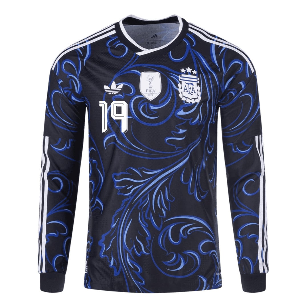 Nicolás Otamendi 19 Argentina 2026 Away Long Sleeve Jersey - Black