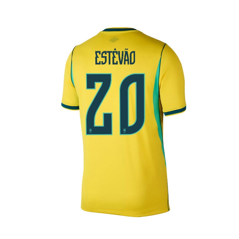 Estêvão 20 Brazil 2026 Home Men Jersey & Shorts Set – Yellow