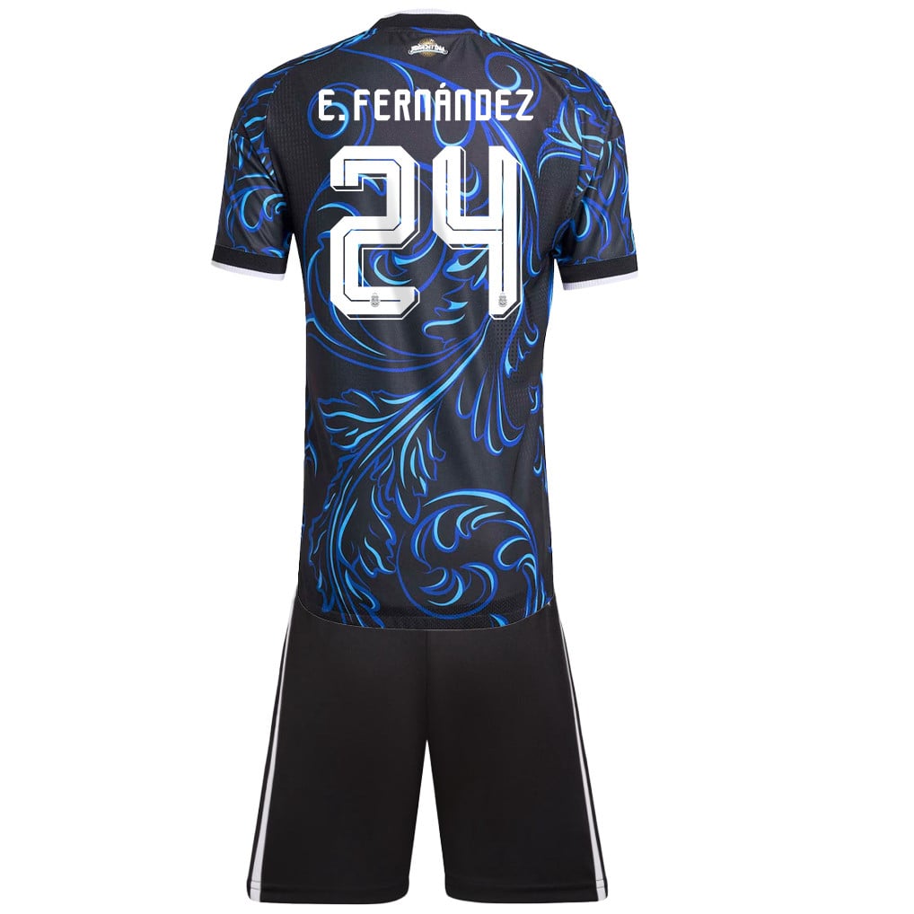 Enzo Fernández 24 Argentina 2026 Away Men Jersey & Shorts Set – Black