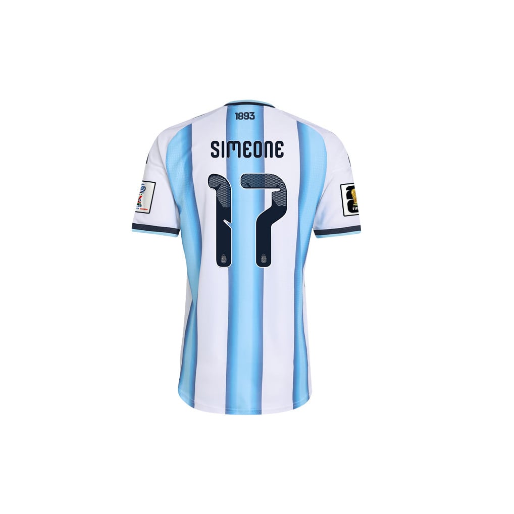 Giuliano Simeone 17 Argentina 2026 Home Men Jersey & Shorts Set – White