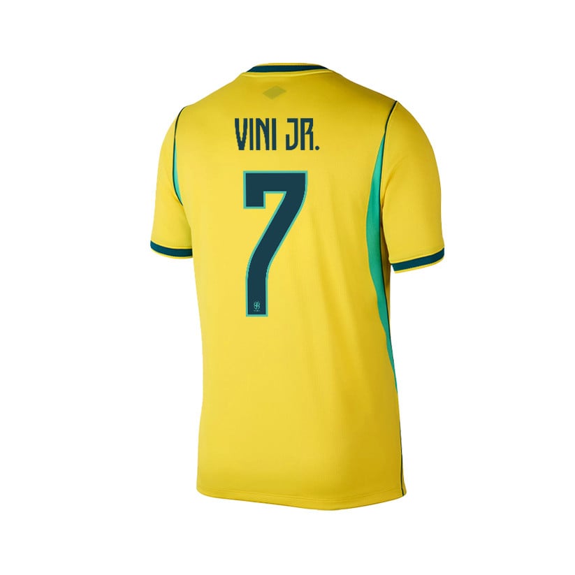 Vinícius Júnior 7 Brazil 2026 YOUTH Home Jersey & Shorts Set - Yellow