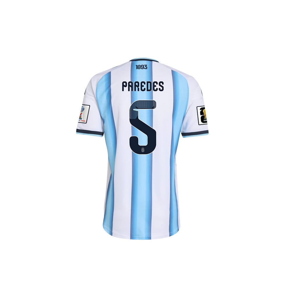 Leandro Paredes 5 Argentina 2026 Home Men Jersey & Shorts Set – White