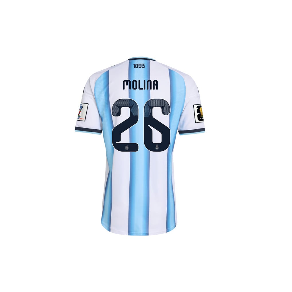 Nahuel Molina 26 Argentina 2026 Home Men Jersey & Shorts Set – White