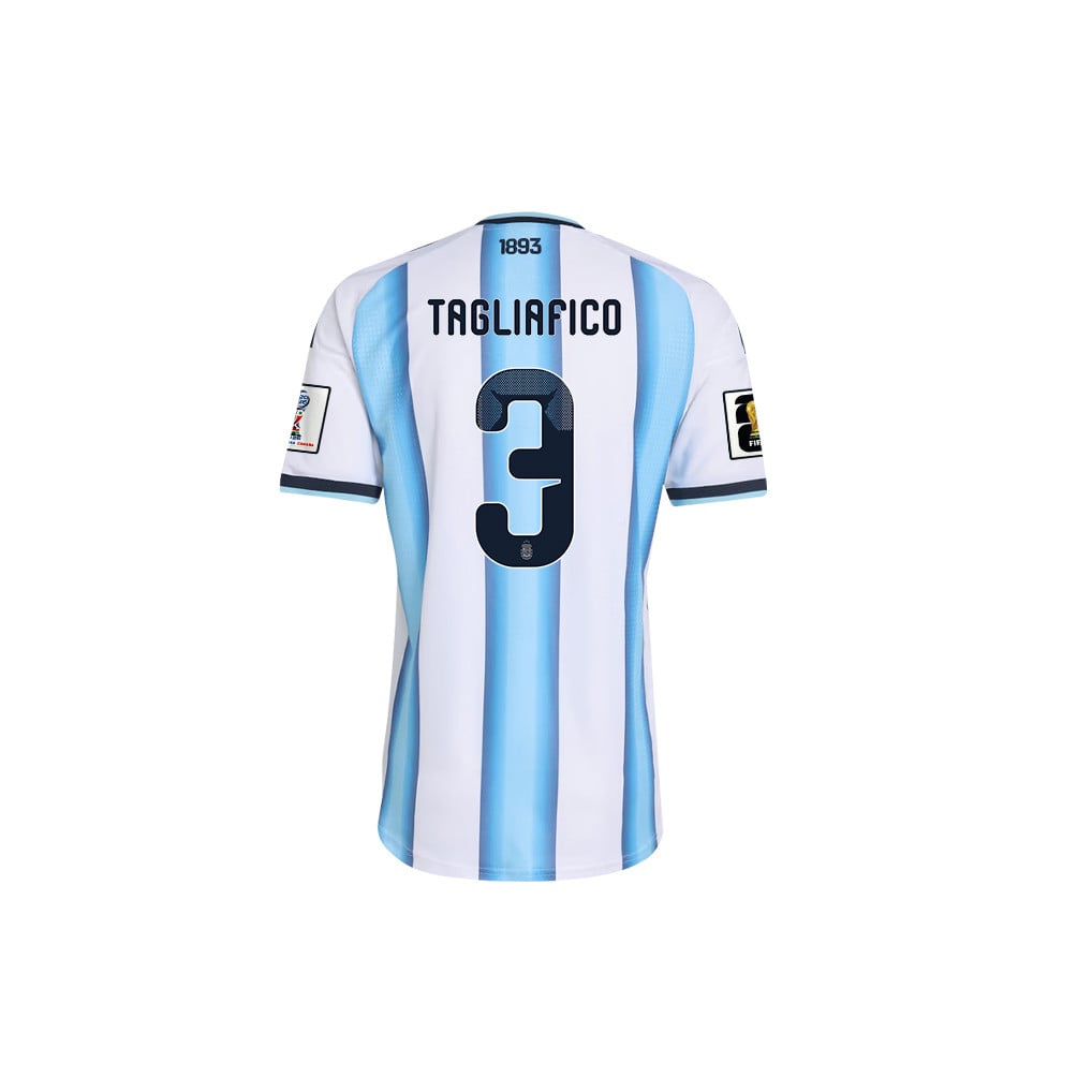 Nicolás Tagliafico 3 Argentina 2026 Home Men Jersey & Shorts Set – White