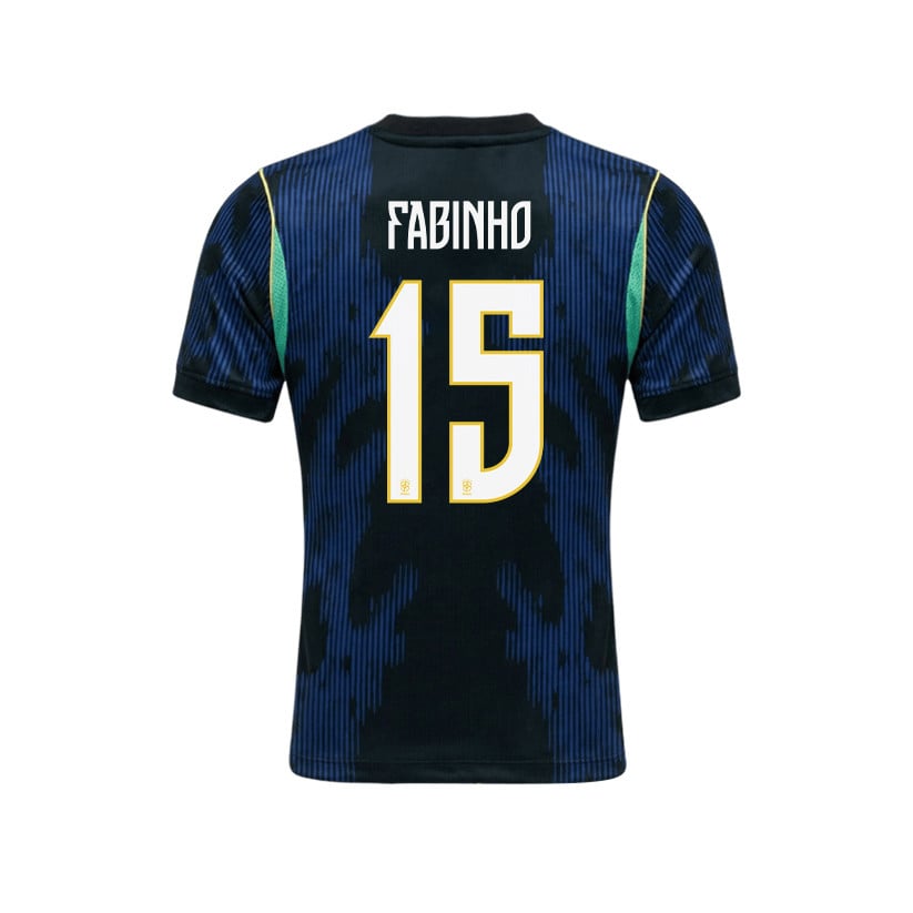 Fabinho 15 Brazil 2026 YOUTH Away Jersey & Shorts Set - Blue