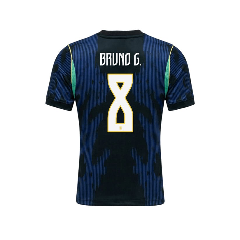 Bruno Guimarães 8 Brazil 2026 YOUTH Away Jersey & Shorts Set - Blue